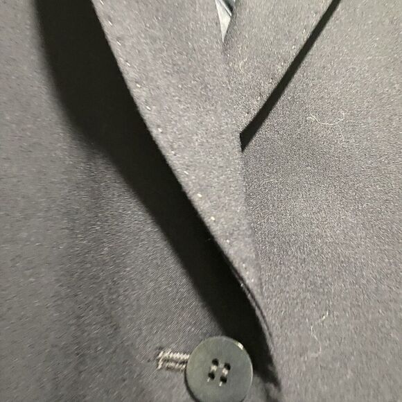 Lafayette 148  Navy Blue Blazer Jacket Size 10 Button Closure Dress Up - Picture 4 of 11